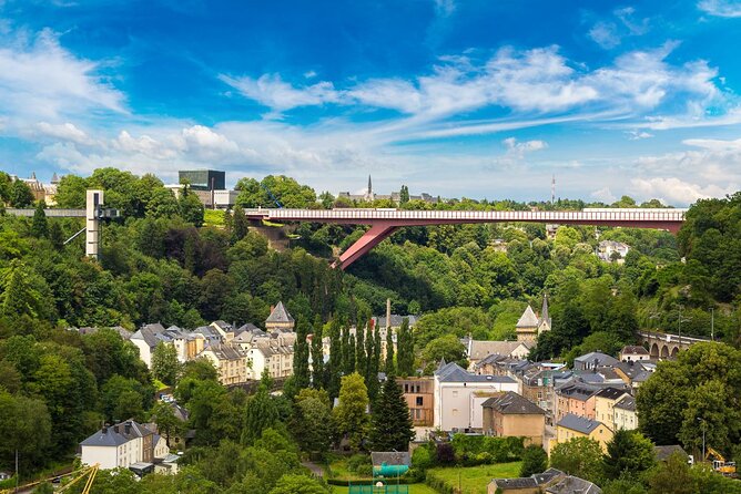 Luxembourg City Bus Tour - Place des Rotondes and the railway back view