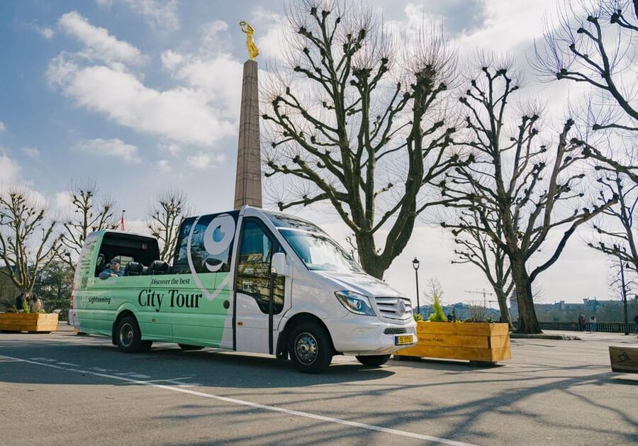 Luxembourg: City Bus Tour with Audio Guide and Headphones - Constitution Square and Gëlle Fra: the landmarks you see in motion