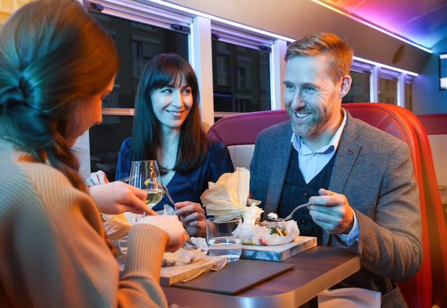 Luxembourg: Gourmet Food Dinner in a Vintage Bus - A vintage American school bus turns dinner into city hopping